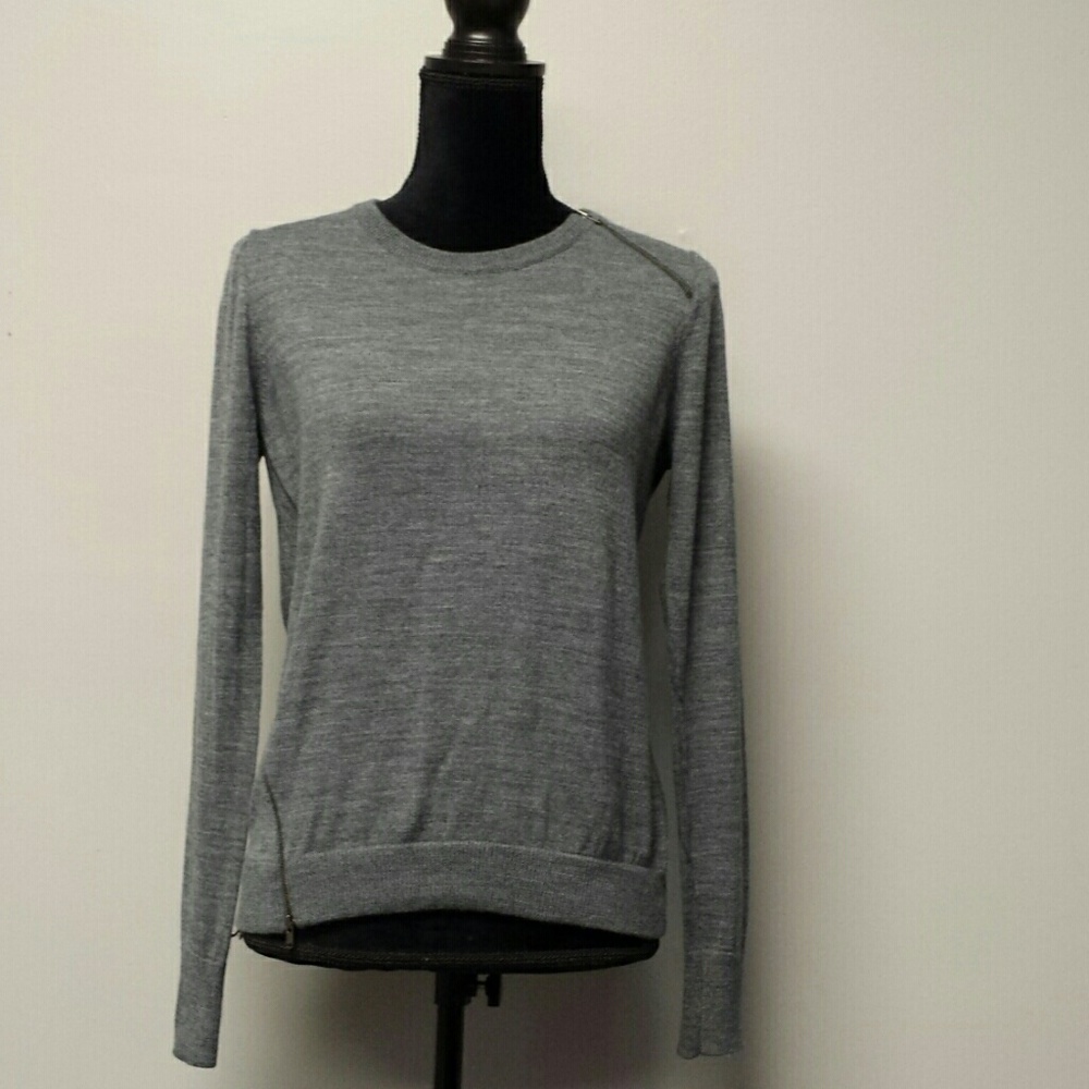 J.Crew Merino Wool Asymmetrical Zip Sweater Sz S